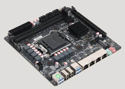 Scheda Madre NAS Mini Vpro YX-C246 a 8 Alloggiamenti 8 SATA 4 LAN 2xDDR4 3xM.2 PCIe x16 LGA1151 Supporta E-2100 E-2200 Core di 8a e 9a Generazione