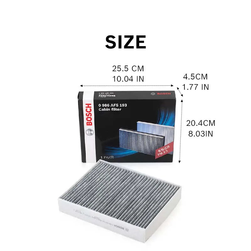 Filtro abitacolo attivo Bosch AF5193 per BMW Serie 3/Serie 1/Serie 4/Serie 2/M2 M3 M4/X1 X2 X4 X5 X6 Z4【OE：64119237555】
