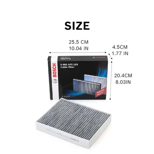 Filtro abitacolo attivo Bosch AF5193 per BMW Serie 3/Serie 1/Serie 4/Serie 2/M2 M3 M4/X1 X2 X4 X5 X6 Z4【OE：64119237555】