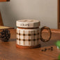 Tazze in ceramica retrò creative, alto livello di aspetto, tazze famose in Internet, souvenir di lusso leggero, tazze da caffè con LIDS