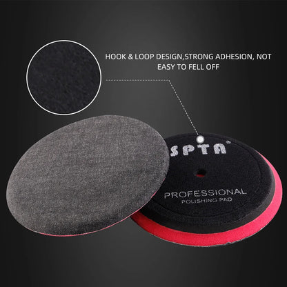 (Vendita singola) SPTA 5 pollici (125mm) Premium Denim Pad rimozione buccia d'arancia tampone per lucidatura auto per piastra di supporto lucidatrice per auto