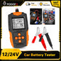 Tester Batteria Auto Podofo 12V 24V LCD Digitale, Analizzatore di Avviamento e Ricarica Veicoli, Strumento di Test per Rilevare Resistenza Interna IR, Tensione, Corrente di Scarica, Capacità, SOH, Durata per Auto, Moto, Cami