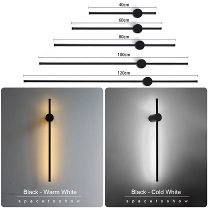 Lampada da parete moderna a LED 350 ° Lampada da parete lunga con rotazione Lampada da parete per camera da letto Soggiorno TV Divano Sfondo Apparecchio di illuminazione per interni