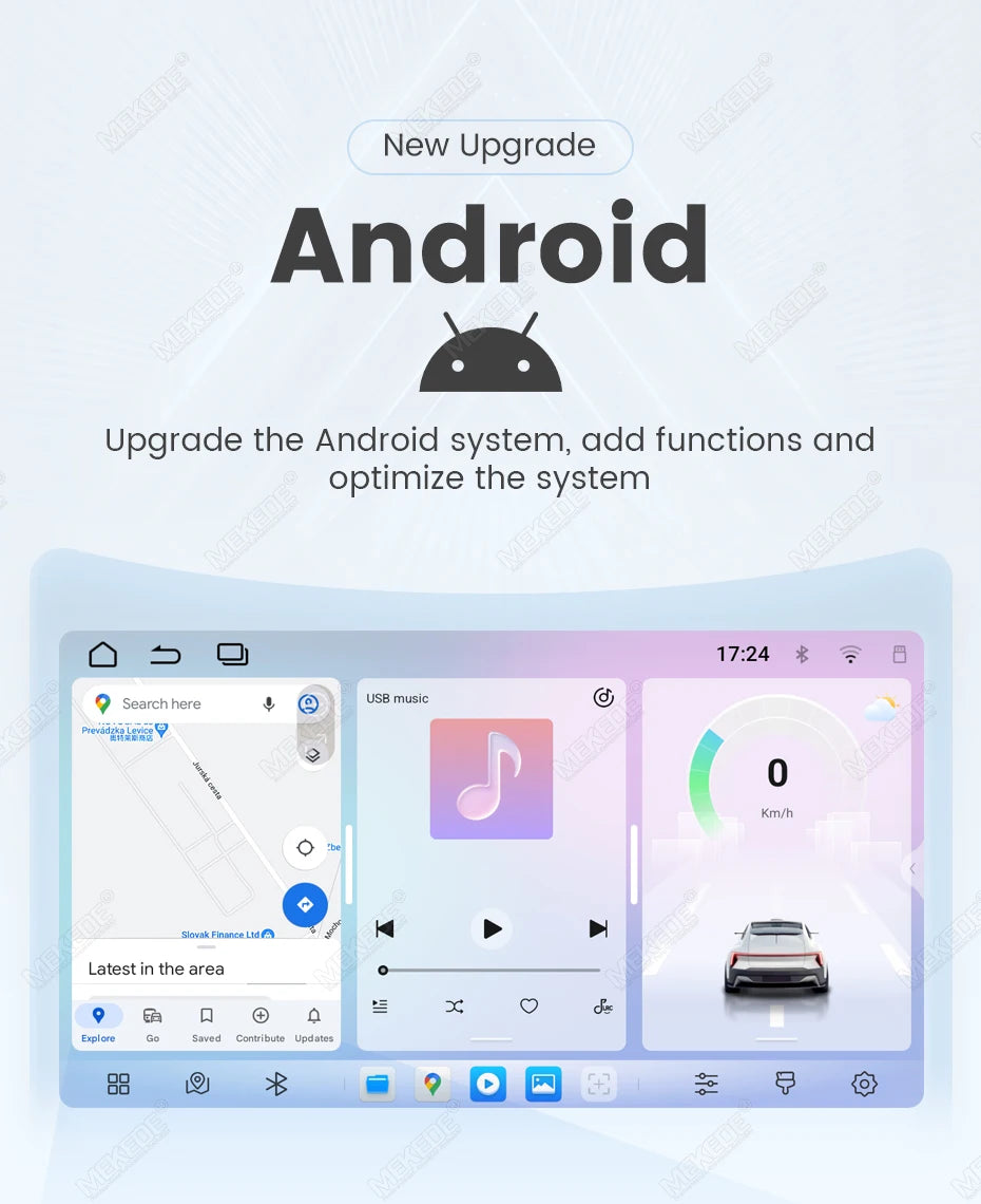 MEKEDE Autoradio universale da 7/9/10.1 pollici con CarPlay e Android Auto, navigatore GPS Android, lettore multimediale per Peugeot, VW, Nissan, Hyundai, Kia, Benz, Audi, BMW, con WiFi, touchscreen, autoradio, lettore video,