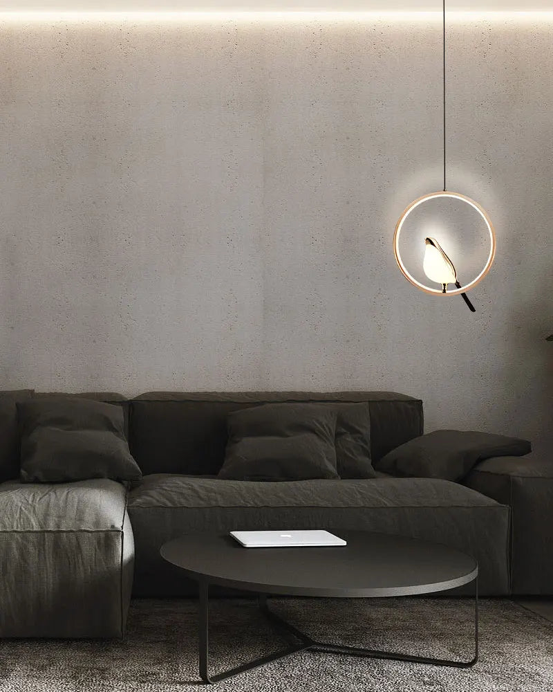 Lampadari a sospensione a LED per uccelli gazza girevoli per interni per lampade a sospensione a soffitto a linea regolabile da comodino per cucina e pranzo
