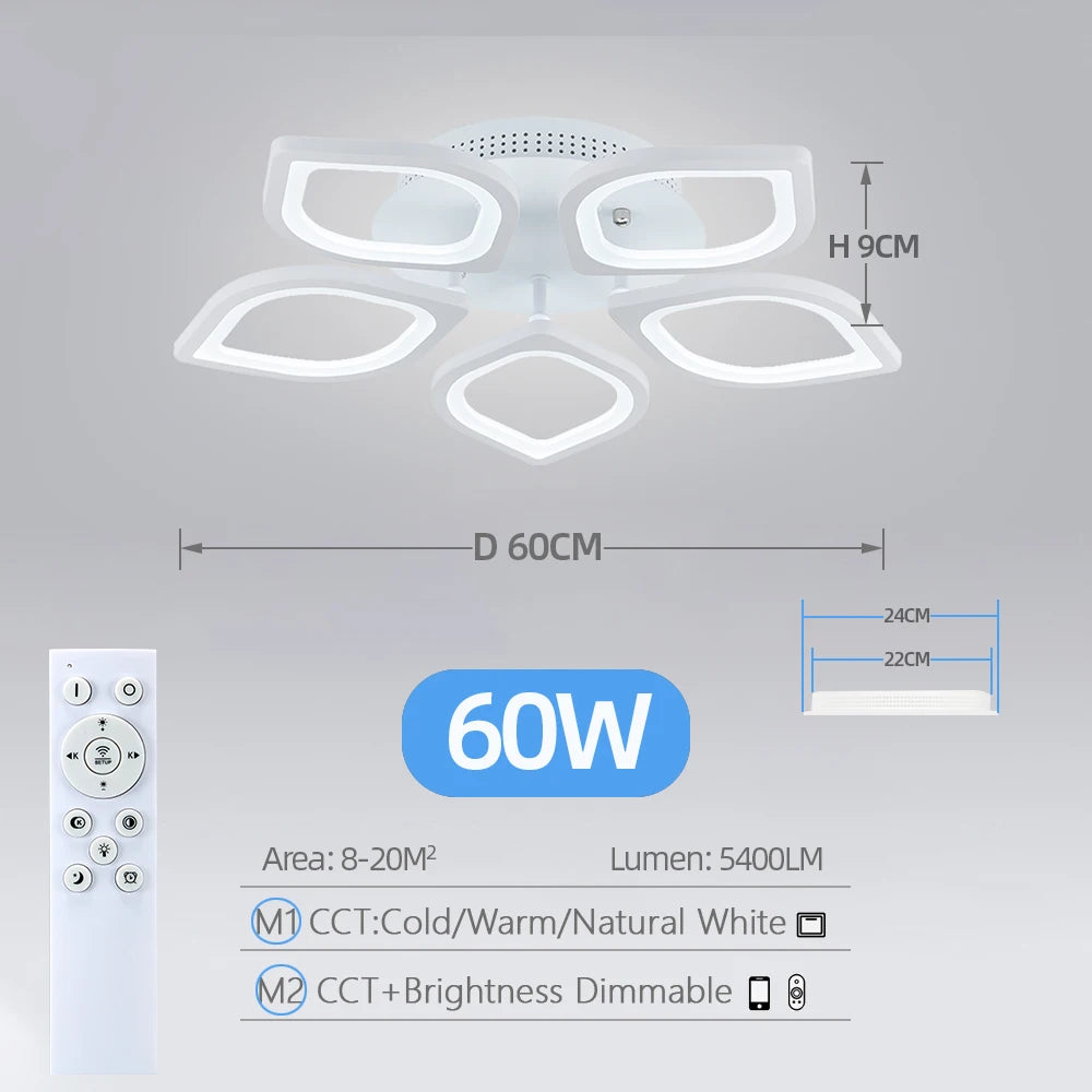 Lampada da Soffitto LED IRALAN Dimmerabile, Lampadario a Sospensione con Telecomando, Illuminazione Minimalista per Soggiorno e Camera da Letto