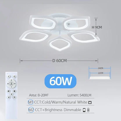 Lampada da Soffitto LED IRALAN Dimmerabile, Lampadario a Sospensione con Telecomando, Illuminazione Minimalista per Soggiorno e Camera da Letto