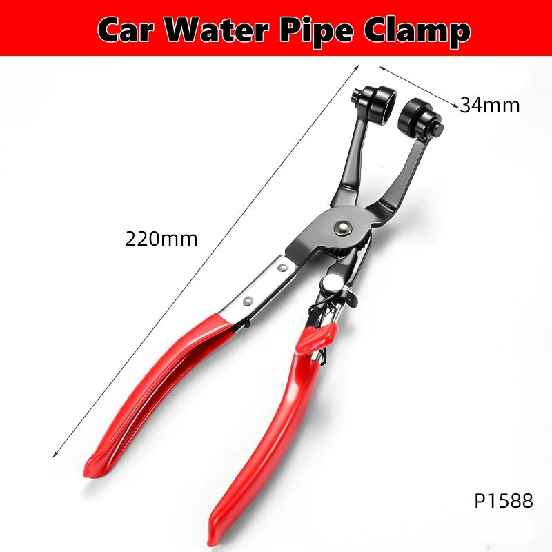 Pinze per fascette stringitubo, set di pinze per fascette stringitubo a lungo portata per filo, set di tubi flessibili per olio combustibile, acqua, strumenti automatici, riscaldatore per radiatore refrigerante e tubo dell'ac