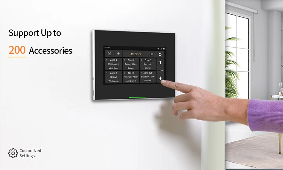 Staniot WiFi versione Tuya kit di sistemi di allarme di sicurezza domestica Wireless WiFi intelligenti compatibili con Alexa e G