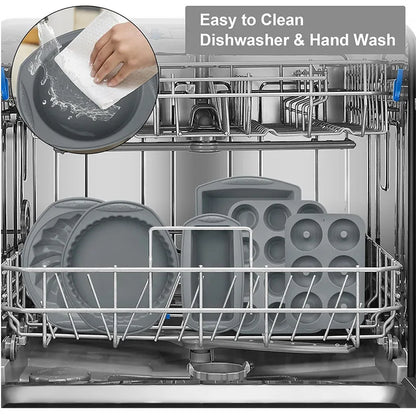 Stampo per muffin in silicone per pane, resistente al calore, teglia da forno, antiaderente, set di teglie per torte, stampo per torta 3D, strumento per pasticceria