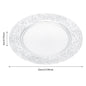 Set da 100 sottopiatto, sottopiatto rotondo, piatti da portata riutilizzabili, sottopiatto da 13 pollici per piatti da portata, ideale per matrimoni, feste ed eventi, design con fondo incavato stabile, elegante decorazione pr
