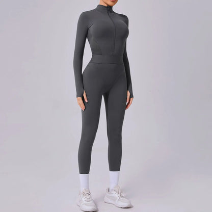 Tuta da donna Set da yoga Tuta intera Pagliaccetti femminili Abbigliamento da yoga ad asciugatura rapida Tute da allenamento Tuta sportiva a maniche lunghe