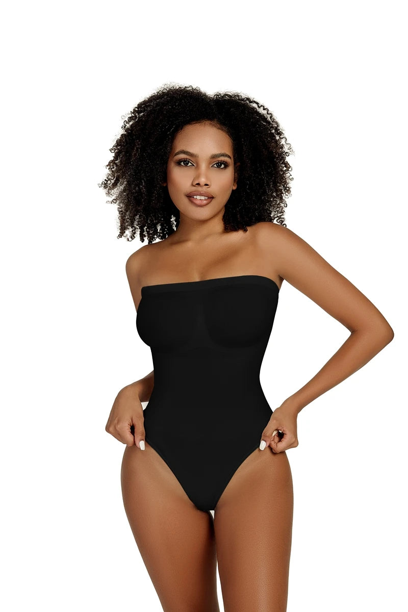 Body senza spalline donna perizoma Shapewear Tummy Control Body Shaper Off spalla top un pezzo vita Trainer intimo Skinny