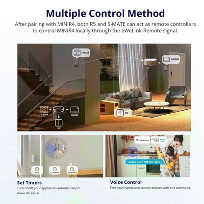 Sonoff Mini R4 Extreme Sonoff Minir4 Mini Sonoff R4 Wifi Smart Switch Interruttore relè Smart Home a 2 vie Modulo wireless tramite EWelink
