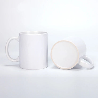 Tazze in Ceramica Bianca per Sublimazione 11Oz, Set da 2/4/12 Pezzi, Tazze in Porcellana per Caffè e Latte, Personalizzabili con Logo, Regalo per la Famiglia