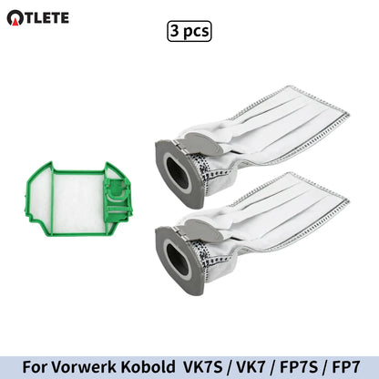 Sacchetto per la polvere per aspirapolvere senza fili (Vorwerk Kobold VK7S / VK7 / FP7S / FP7), filtro HEPA e sacchetti per la polvere, pezzi di ricambio.