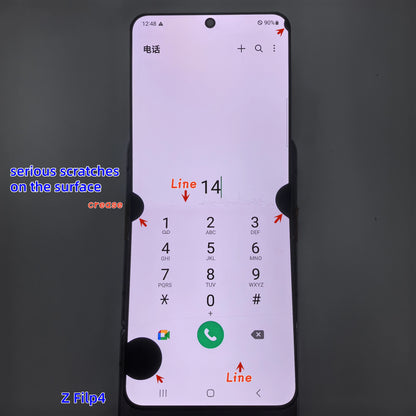 Display LCD Super AMOLED da 6.7'' 100% Testato per Samsung Z Flip 4 SM-F7210 F721 F721W F721U, Schermo Touch Sostitutivo Con Difetti
