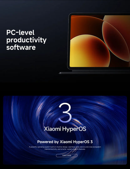 Xiaomi Pad 8 Pro Versione Globale, Tablet con display da 11.2 pollici 3.2K 144Hz, processore Snapdragon 8-core ® Mi Pad 8 Elite con fotocamera posteriore da 50MP e batteria da 9200mAh