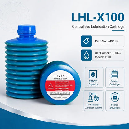 Cartuccia di Grasso LUBE LHL-X100-7 249137 per Macchine CNC, Lubrificazione Centralizzata, Guide Lineari e Viti a Ricircolo di Sfere 700CC