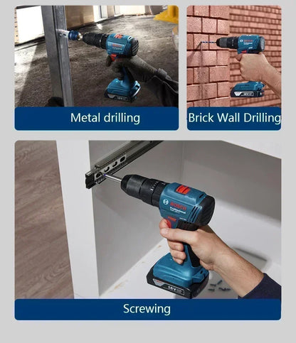 Bosch GSB 185-LI Trapano a Percussione Senza Spazzole 18V 1900RPM Cacciavite Elettrico Multifunzione Utensili Elettrici (Senza Batteria)