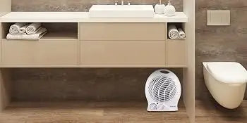 Termoventilatore Elettrico Compatto, 2 Potenze 2000W, Termostato, Funzione Ventilazione, Maniglia Integrata e Anti-Surriscaldamento