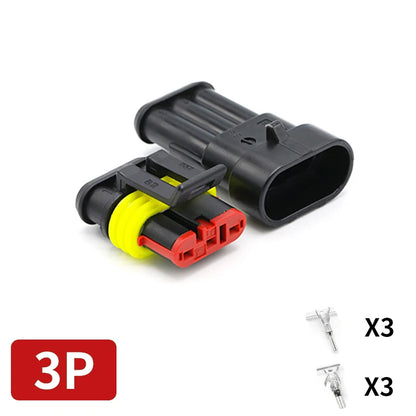 20/50/100 Set 1.5 Serie AMP Automobile Connettori 1/2/3/4/5/6 Pin Super Sigillo Impermeabile Cavo Elettrico connettore PA66 Nylon