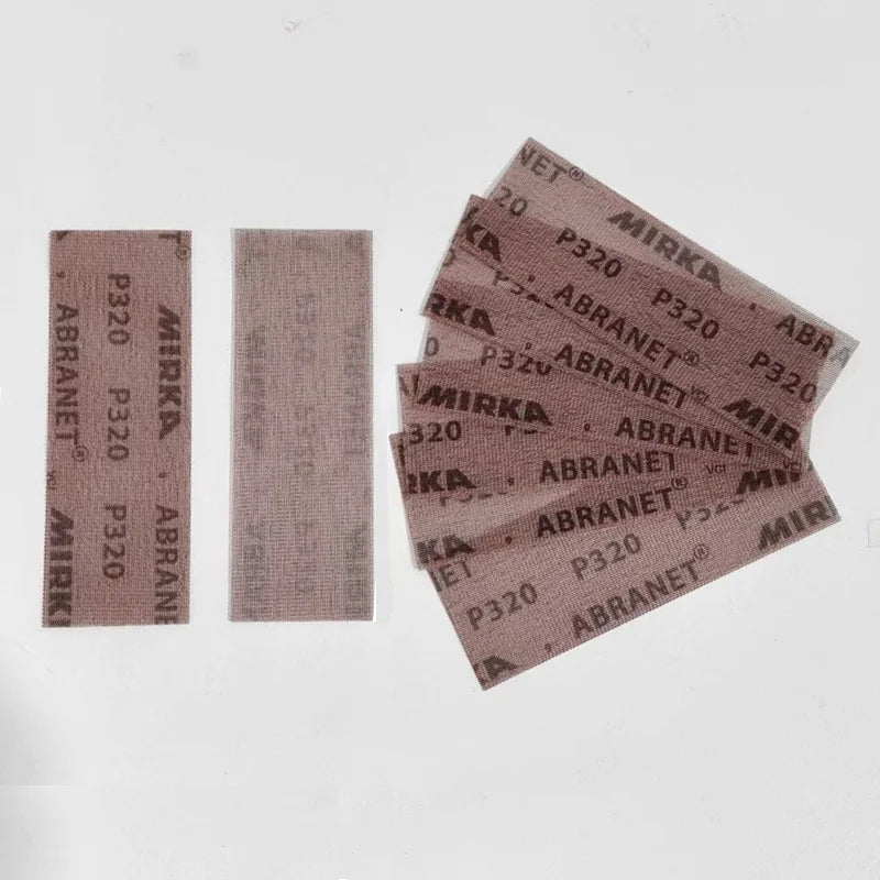 70-198mm Mirka Abranet Mesh Sabbia Rettangolare Carta Abrasiva Secca Vernice Auto Stucco Rettifica Maglia Carta Vetrata 80-400 Grana Floccaggio