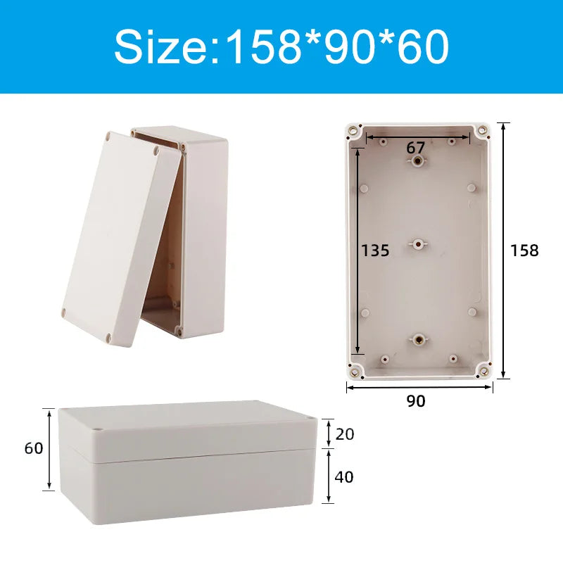 Scatola di giunzione in plastica ABS serie F Cavo a vite Scatola di giunzione impermeabile personalizzata Custodia per scatola di giunzione elettrica esterna Ip66