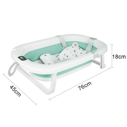 Cuscino da bagno pieghevole per neonati, ideale come regalo di nascita per bambine, adatto da 0 a 3 anni, Rosa/Grigio/Verde/Blu