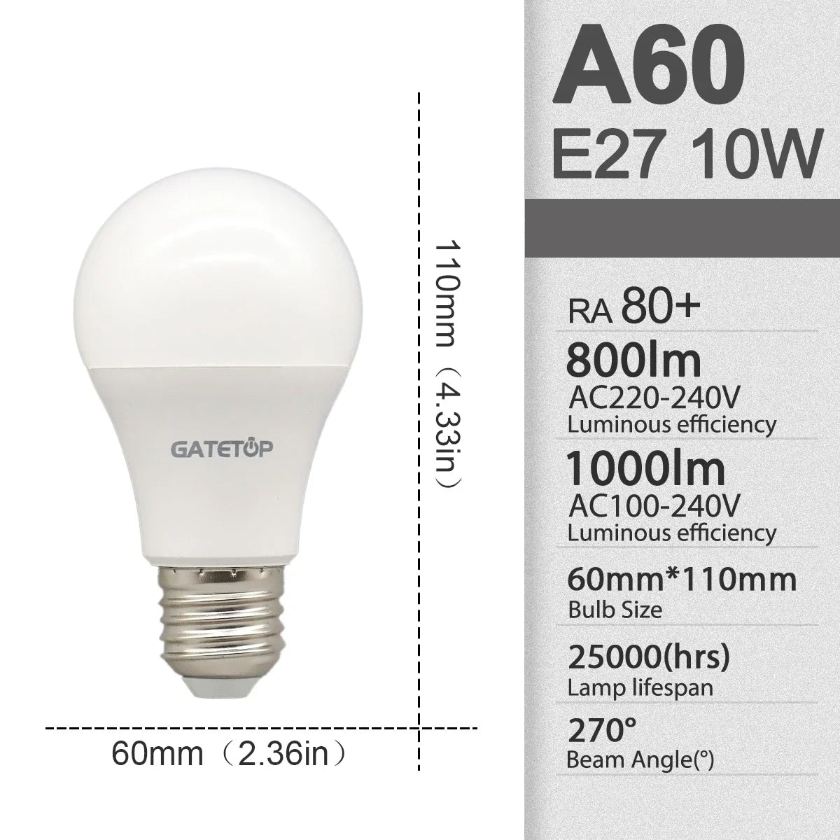 10 Pezzi Lampadine LED E27 B22 da 24W 20W 18W 15W 12W 10W 3W, AC 220V 110V 3000K 6000K, Lampada per Soggiorno e Casa