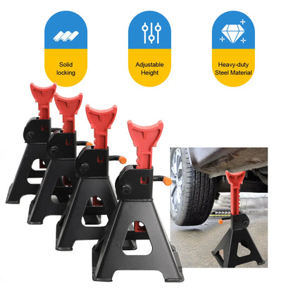 4 supporti per sollevamento ruote auto, 3 tonnellate, cavalletti di sicurezza per riparazioni auto, staffa di supporto per pneumatici, telaio di supporto