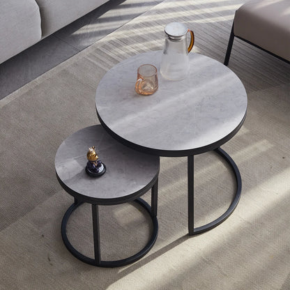 2 pezzi tavolino nordico 2 in 1 combinazione rotonda tavolo da tè per ufficio moderno e minimalista divano per la casa Ins tavolino soggiorno