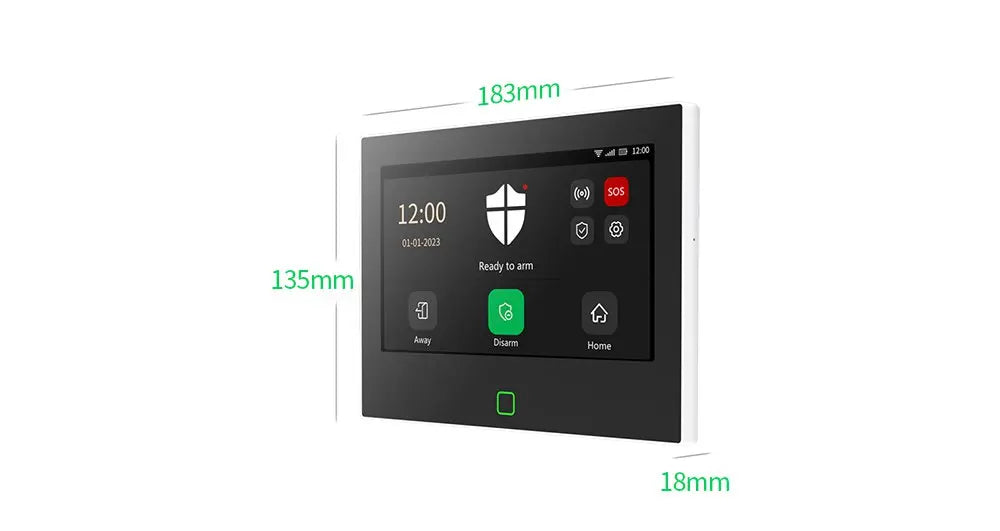 Sistema di allarme domestico Staniot da 7 pollici, wireless, WiFi, 4G, Tuya Smart, kit di protezione di sicurezza con sirena integrata da 115 dB e batteria da 5000 mAh