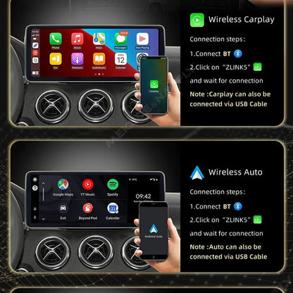 MEKEDE 10.25/12.3” QLED Snapdragon 4G Wireless CarPlay Auto per Mercedes Benz Classe C W205 S205 2014-2018 Lettore multimediale per auto