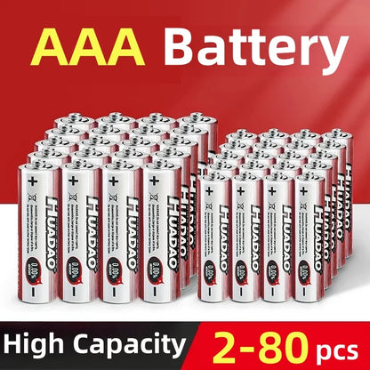 2-80 Batterie AAA 1.5V R03 Monouso al Zinco per Luci LED, Mouse, Calcolatrici, Giocattoli Elettrici, Telecomandi