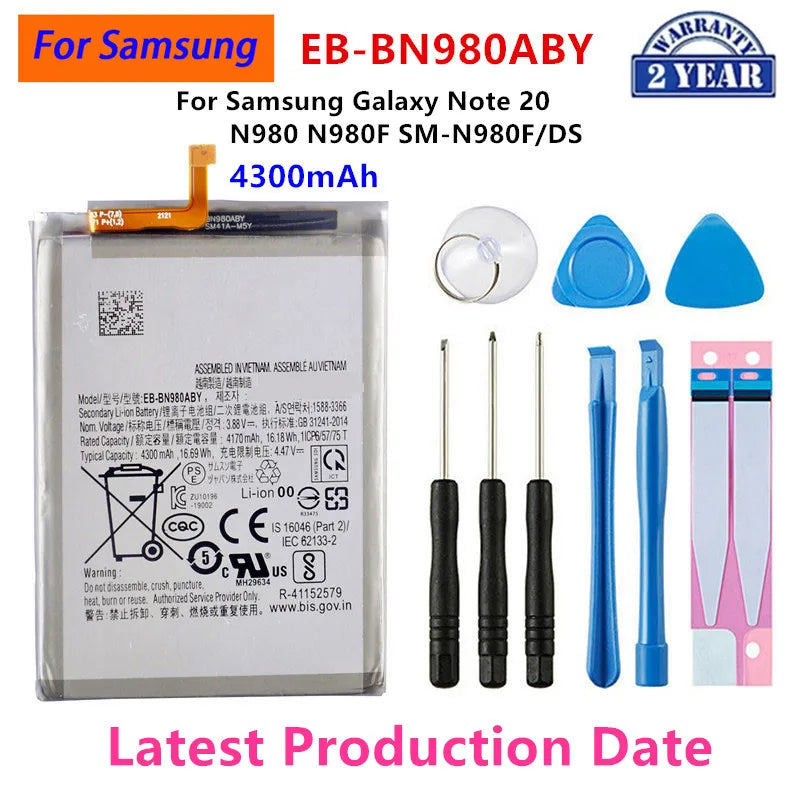 Batteria nuovissima per Samsung Galaxy S21/S21 Ultra/S21Plus/S20 FE/A41/A51 5G/A70/Note 20/ Nota 20 Ultra/A02S