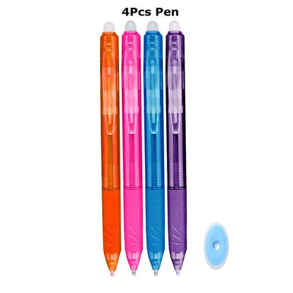 0.7mm Penna Cancellabile Magica Presse Penna Gel Set 8 Colori Cancellabile Asta di Ricarica Inchiostro Gel Cancelleria Penne Retrattili Maniglia Lavabile Asta