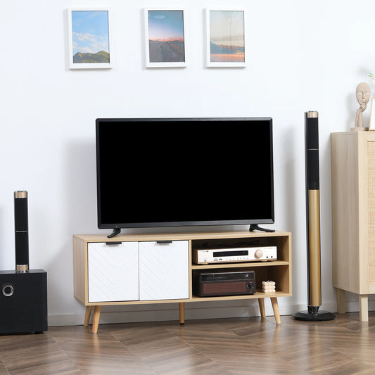 Mobile TV HOMCOM 839-140, 110 cm, con 2 ante e passacavi