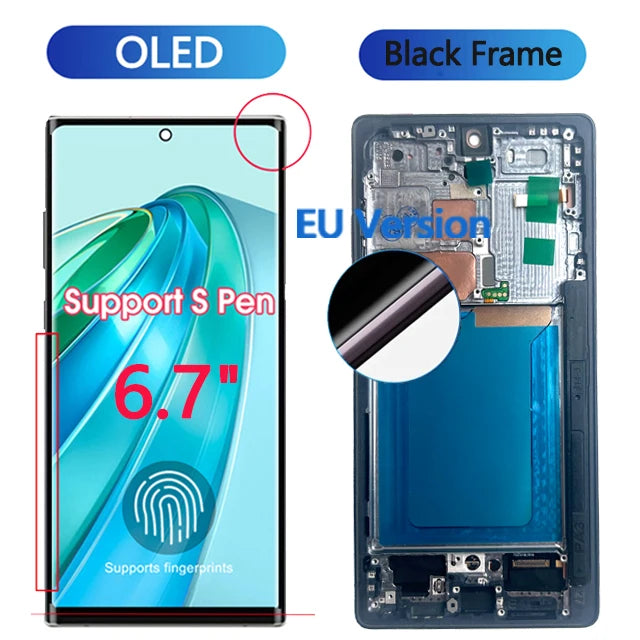 NUOVO Display AMOLED Per Samsung Galaxy S25 Ultra 5G Display LCD Touch Screen Digitizer Assembly Per Samsung S25 Ultra Display