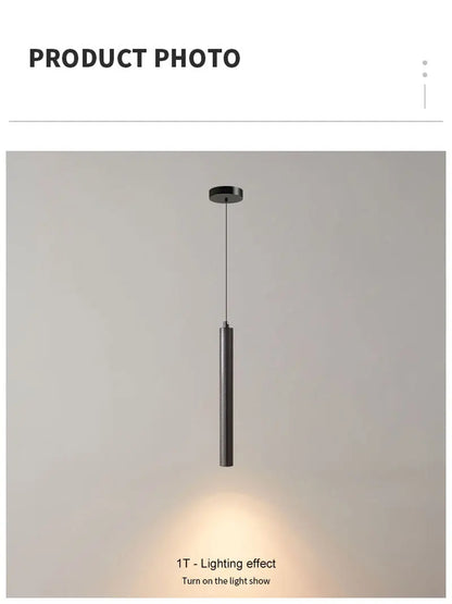 Lampade a sospensione a LED nere con cavo Decor per camera da letto TV Sfondo Lampade a sospensione sospese regolabili per sala da pranzo