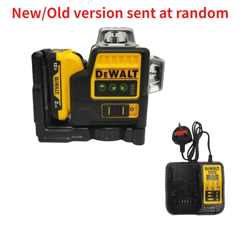 DEWALT DW089LG 3*360 °   Livella laser verde, con batteria al litio da 12 V, per tracciare linee orizzontali e verticali, ideale per l’uso all’aperto.