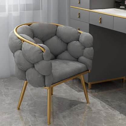 Poltrone di lusso nordiche design Velluto singolo Sedia da caffè rilassante soggiorno INS Sedia per trucco pane balcone Mobili moderni