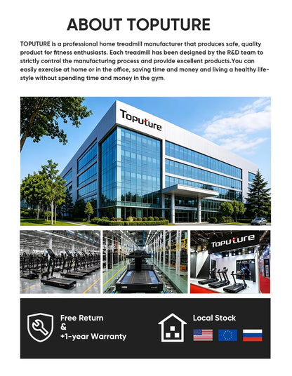 Toputure TP6 Walking Pad 12% Incline Treadmill 6 In 1 Walking Running 2.5HP Foldable Under Desk Treadmill With Adjustable Height Armrest LED Display Indoor Home Gym Exercise Office Treadmill 40dB Low noise Treadmill