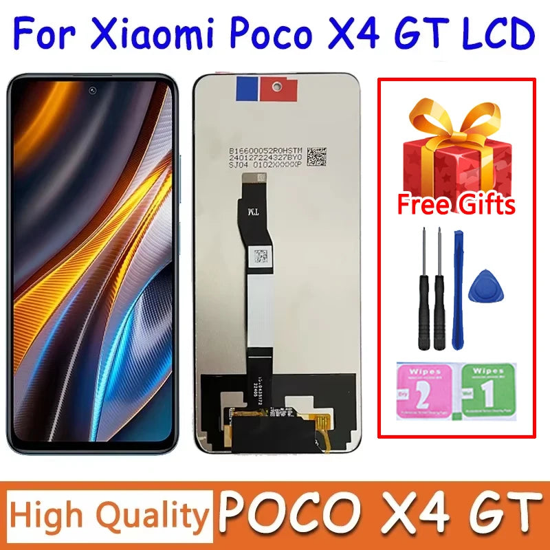 Display LCD di alta qualità da 6,6 pollici per Xiaomi POCO X4 GT 22041216G, touch screen digitalizzatore per Poco X4GT LCD con cornice