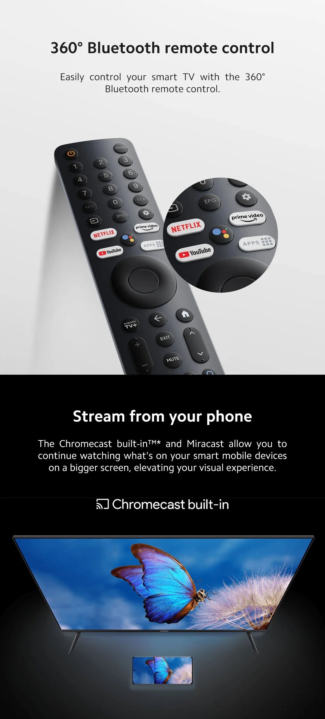 Xiaomi TV A 32, dimensioni compatte con schermo colorato, suono dinamico con audio Dolby ™ , DTS-X e DTS Virtuale:X, Fini metallici di fascia alta