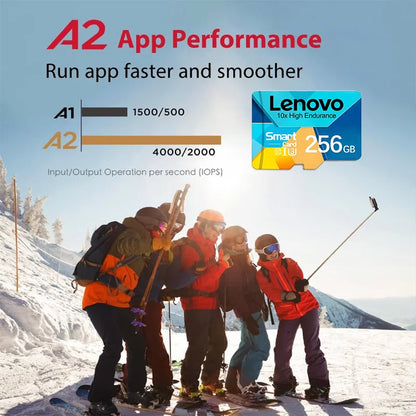 Scheda Micro SD ad alta velocità Lenovo 1TB 512GB Supporta 4K Ultra HD 128GB 64GB 256GB Memoria Flash per Drone Telefono Telecamera di Sicurezza CCTV