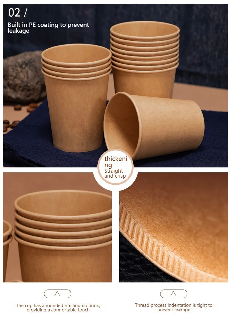 100/200 pezzi bicchieri di carta usa e getta 250ml bicchieri di carta tinta unita tazza di caffè tazza di latte tazza di carta per forniture per feste calde