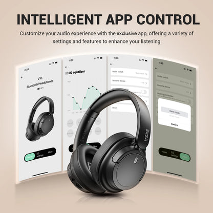 Oneodio EKSA V16 Cuffie wireless Bluetooth 5.3 Cuffie over-ear con microfono Modalità bass/pop Cuffie Hi-res HiFi cablate APP 90 ore