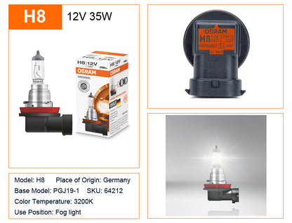 OSRAM 10 pz H4 H7 H11 HB3 HB4 Lampada Originale 3200 K Luce Frontale H8 H9 H16 9005 9006 Lampade Auto Lampadine Alogene Made in Germany USA