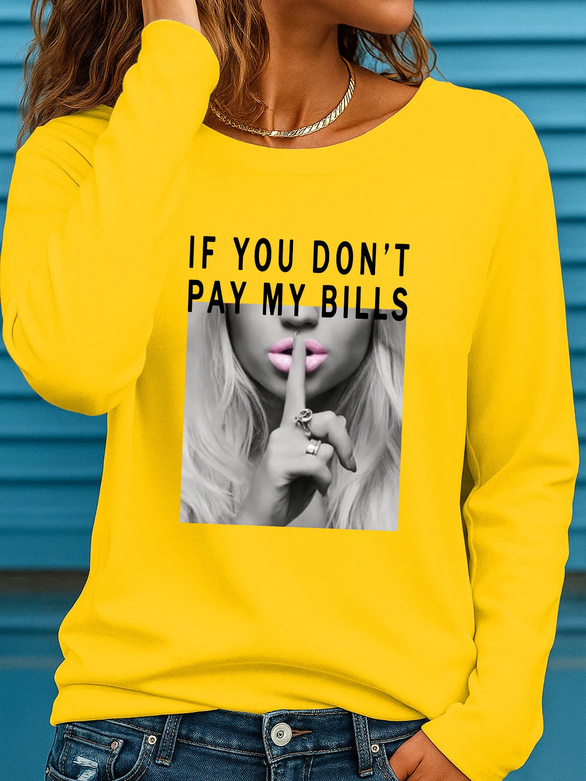 T-shirt da donna in 100% cotone, modello slim, a maniche lunghe, top bianco sottile, maglietta da donna